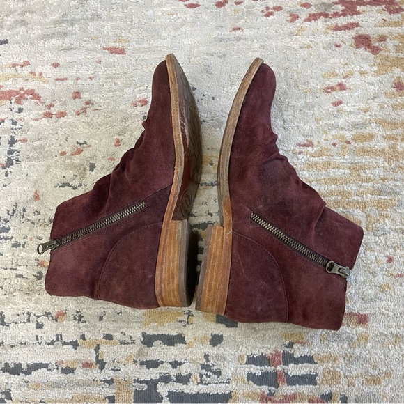 Kork-Ease Giba Suede Ankle Boot Wine Womens Bootie - Picture 7 of 11